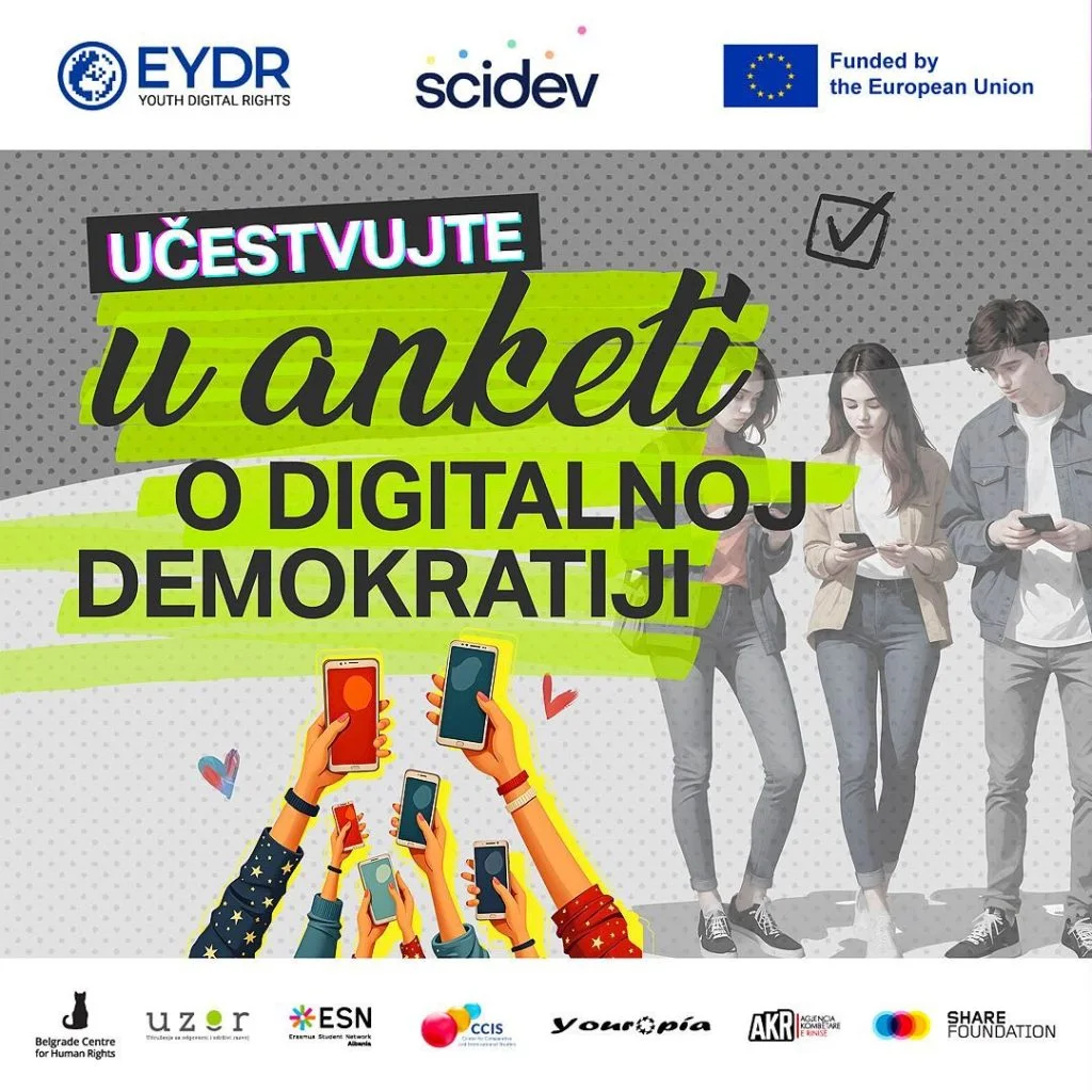 Učestvujte u anketi o mapiranju učešća mladih u digitalnoj demokratiji