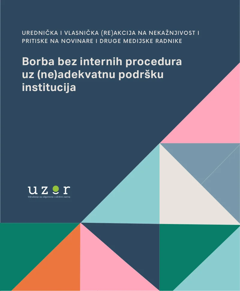 Naslovnica: Urednička i vlasnička (re)akcija na nekažnjivost i pritiske na novinare i druge medijske radnike