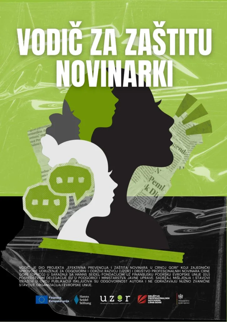 Naslovnica: Vodič za zaštitu novinarki
